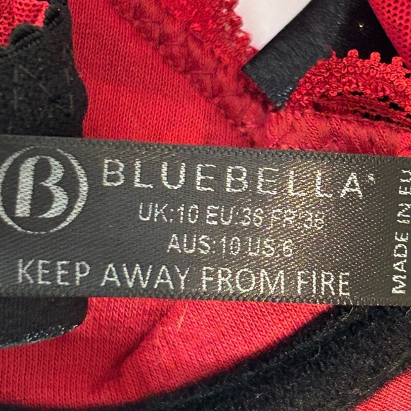 Bluebella Red and Black Lace Bra with Panties Set - Picture 13 of 15